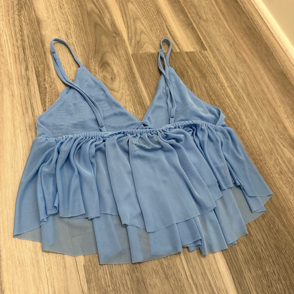 Women’s Urban Outfitter blue sleeveless crop top - Picture 4 of 4